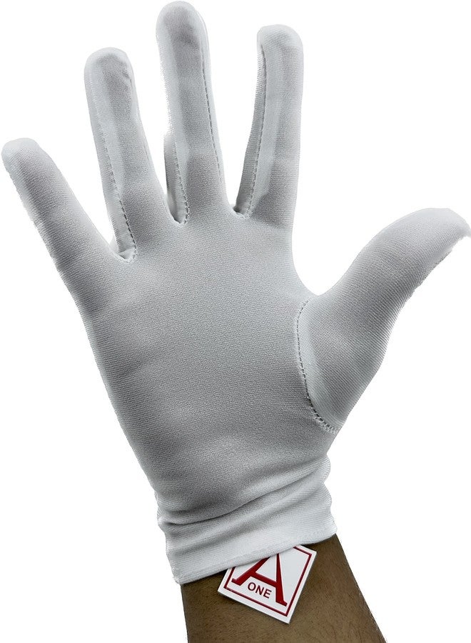 أون قفازات Aone المصنوعة من الألياف الدقيقة، بيضاء اللون، خالية من الوبر، زوج واحد. مقاومة للبقع وبصمات الأصابع، ومصممة لتحمل الخدوش، مثالية للتعامل مع المجوهرات والماس والأحجار الكريمة، ومتاجر الساعات، وللسائقين، وللحماية من الشمس والغبار. - Image 3